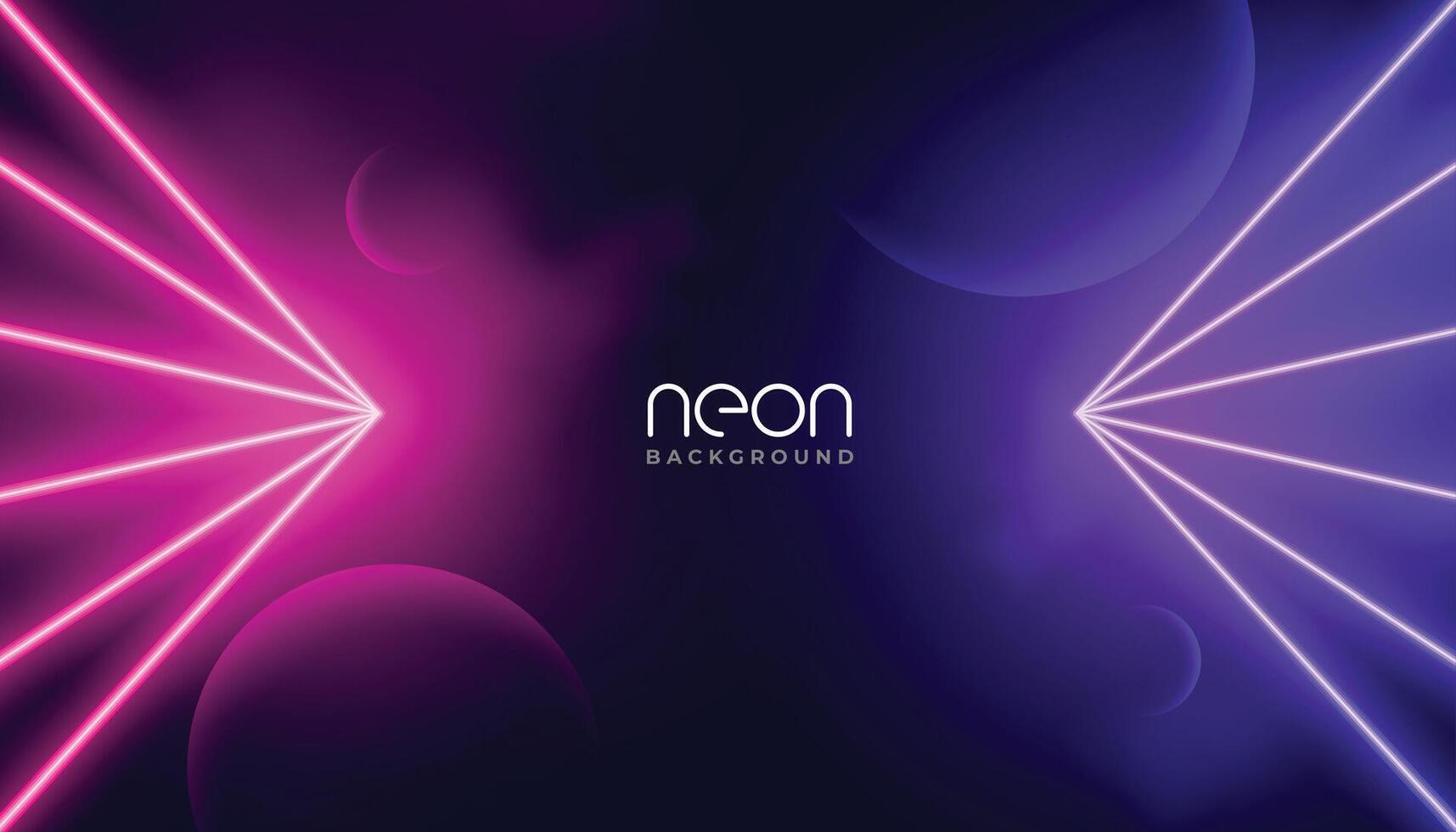 Neon- Licht Linien mit spitz Ende geometrisch Hintergrund vektor