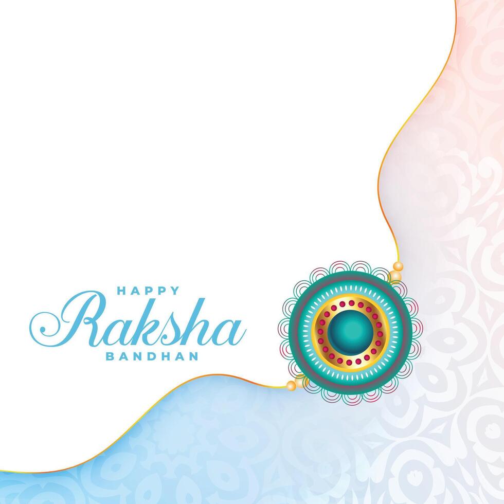 dekorativ Raksha bandhan festival bakgrund med rakhi design vektor