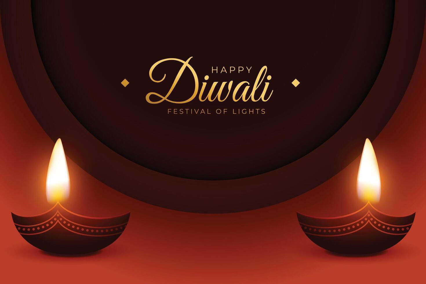 glücklich Diwali Gruß Karte zum Festival von Beleuchtung vektor