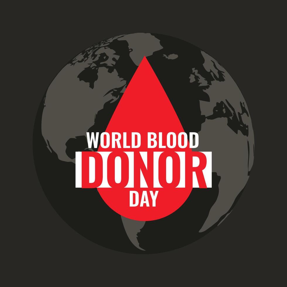 Blut fallen Hintergrund zum Welt Blut Spender Tag vektor