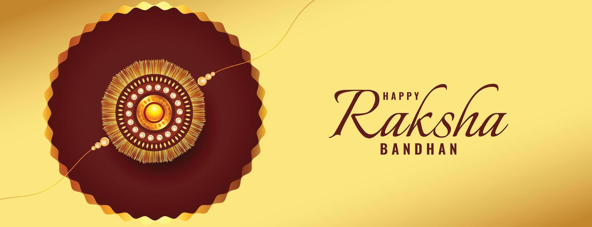 lyx Raksha bandhan festival bakgrund med rakhi design vektor