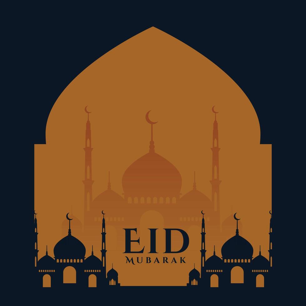 eid Festival wünscht sich Karte Design islamisch Hintergrund vektor