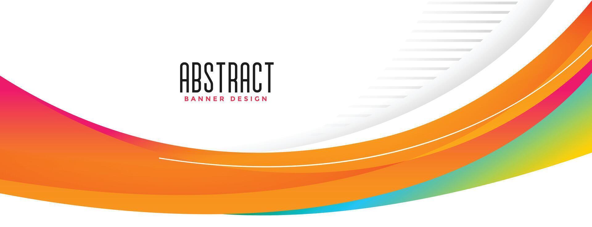 wellig abstrakt Orange gestalten breit Banner Design vektor