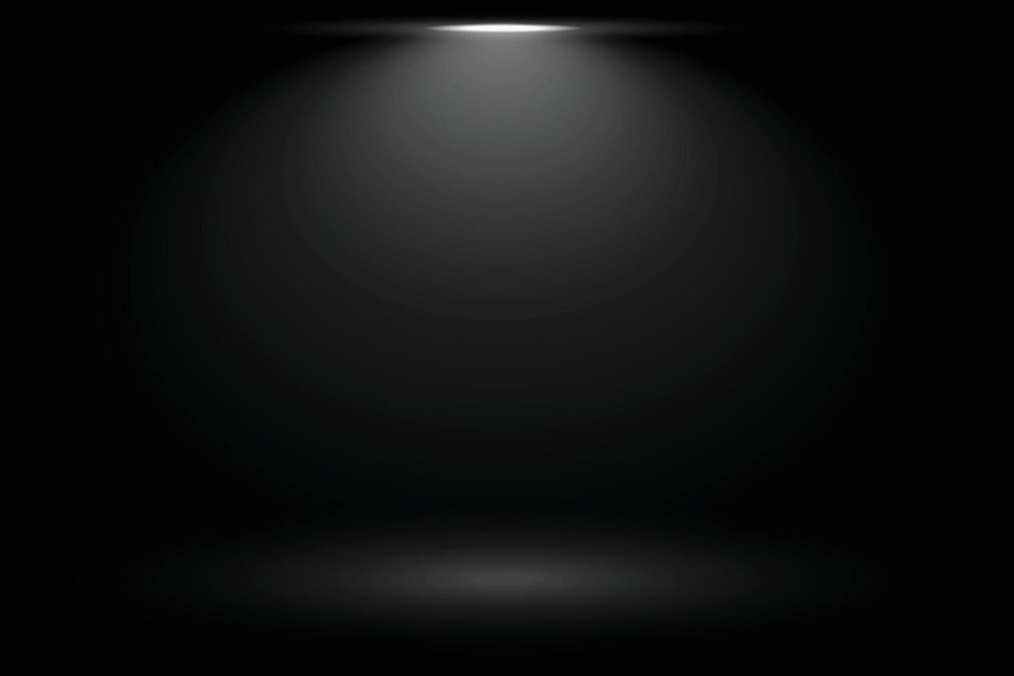 svart bakgrund med fokus fläck ljus vektor