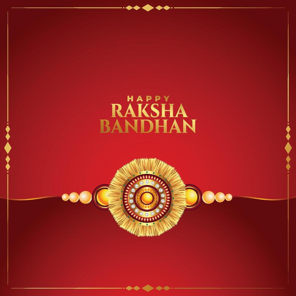 schön Raksha Bandhan rot Hintergrund mit Rakhi vektor