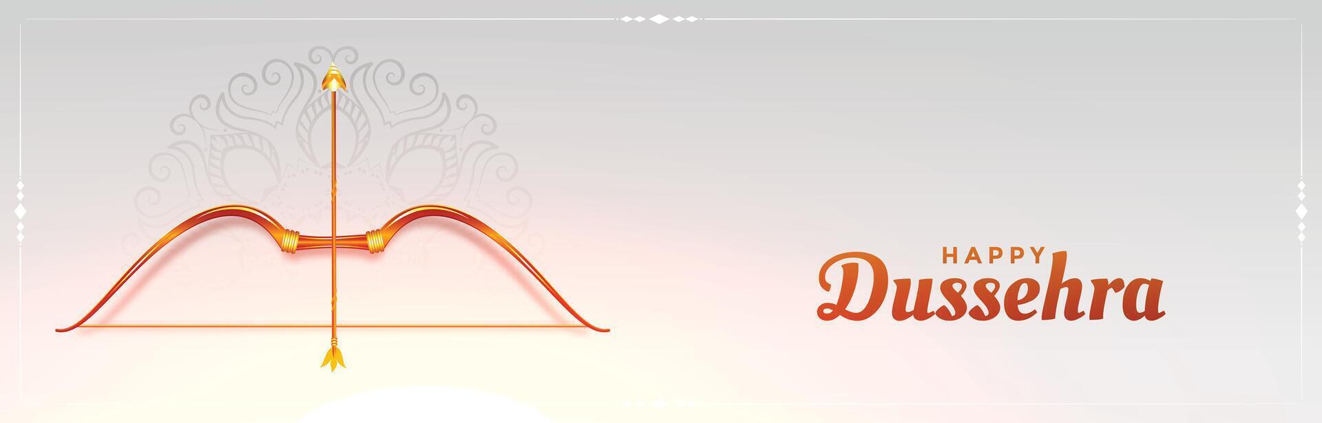 glücklich Dussehra Hindu Festival Banner Design vektor