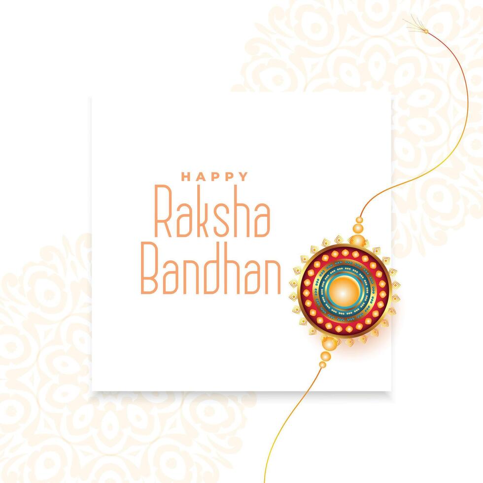 indisch Festival Raksha Bandhan Gruß Karte Vorlage vektor