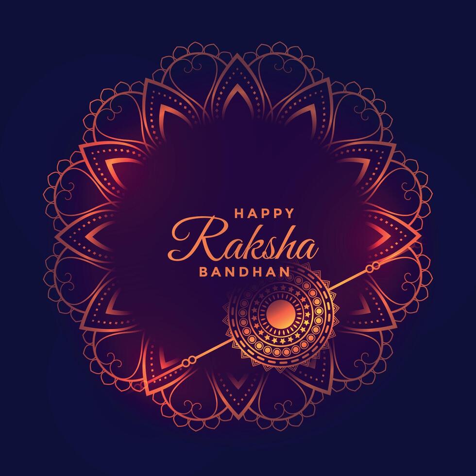 dekorativ Raksha Bandhan Festival wünscht sich Karte Design vektor