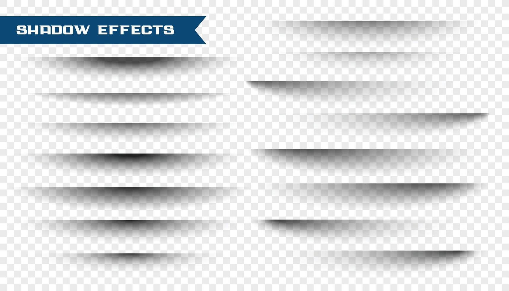 uppsättning av papper skugga effekt på transparent bakgrund vektor