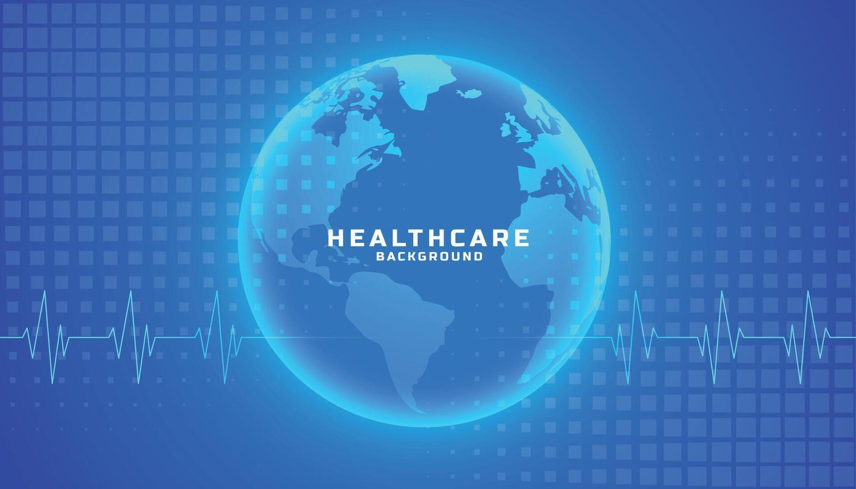 global sjukvård medicinsk bakgrund blå Färg tema vektor
