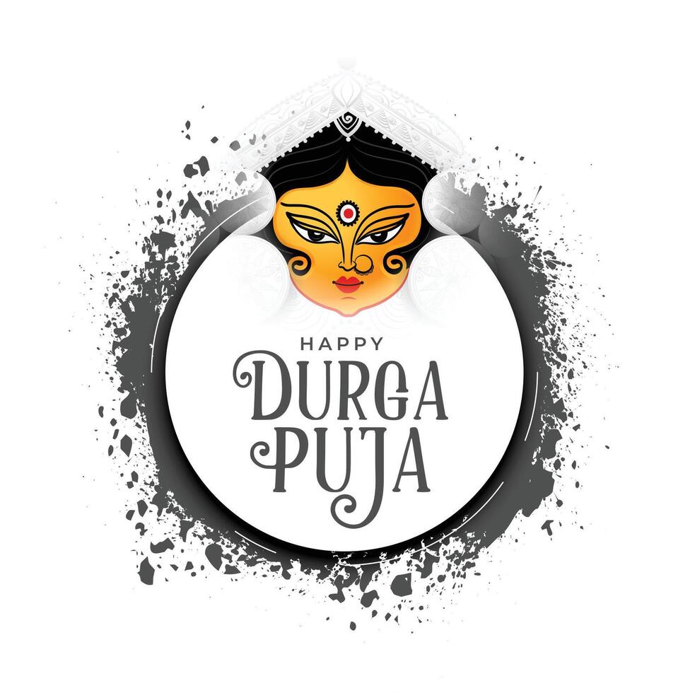 glücklich Durga pooja Hindu Festival Feier Hintergrund vektor