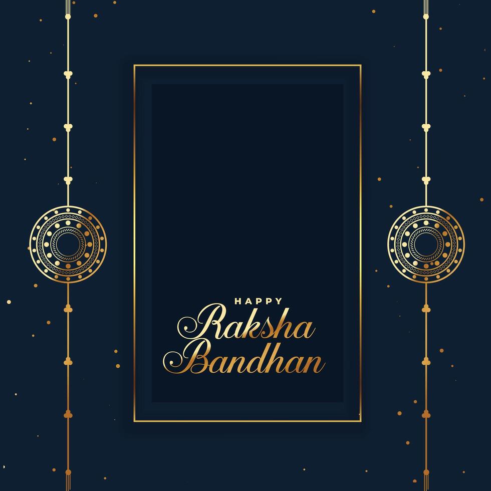 Lycklig Raksha bandhan indisk festival kort med rakhi vektor