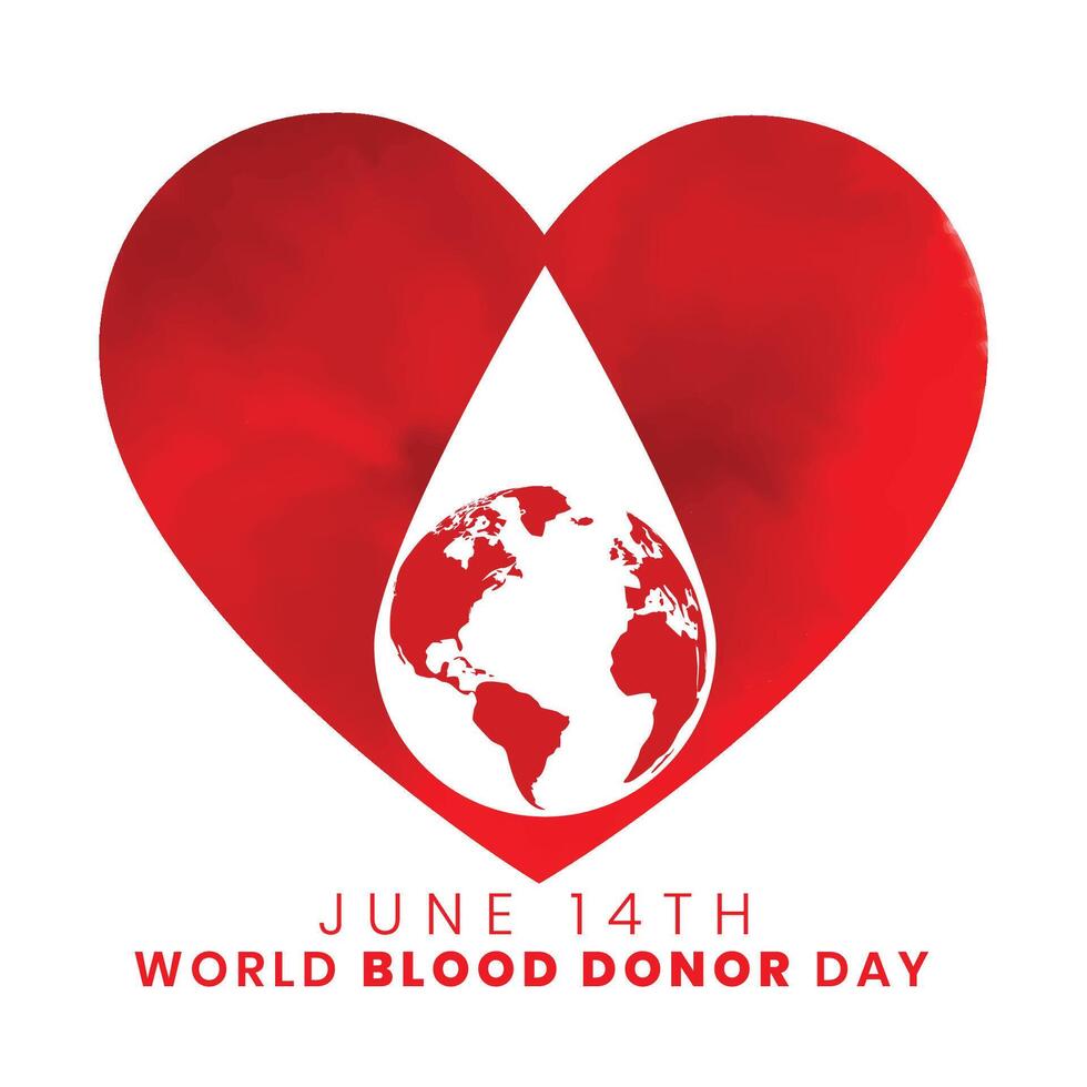 14 .. Juni Welt Blut Spender Tag Hintergrund Design vektor