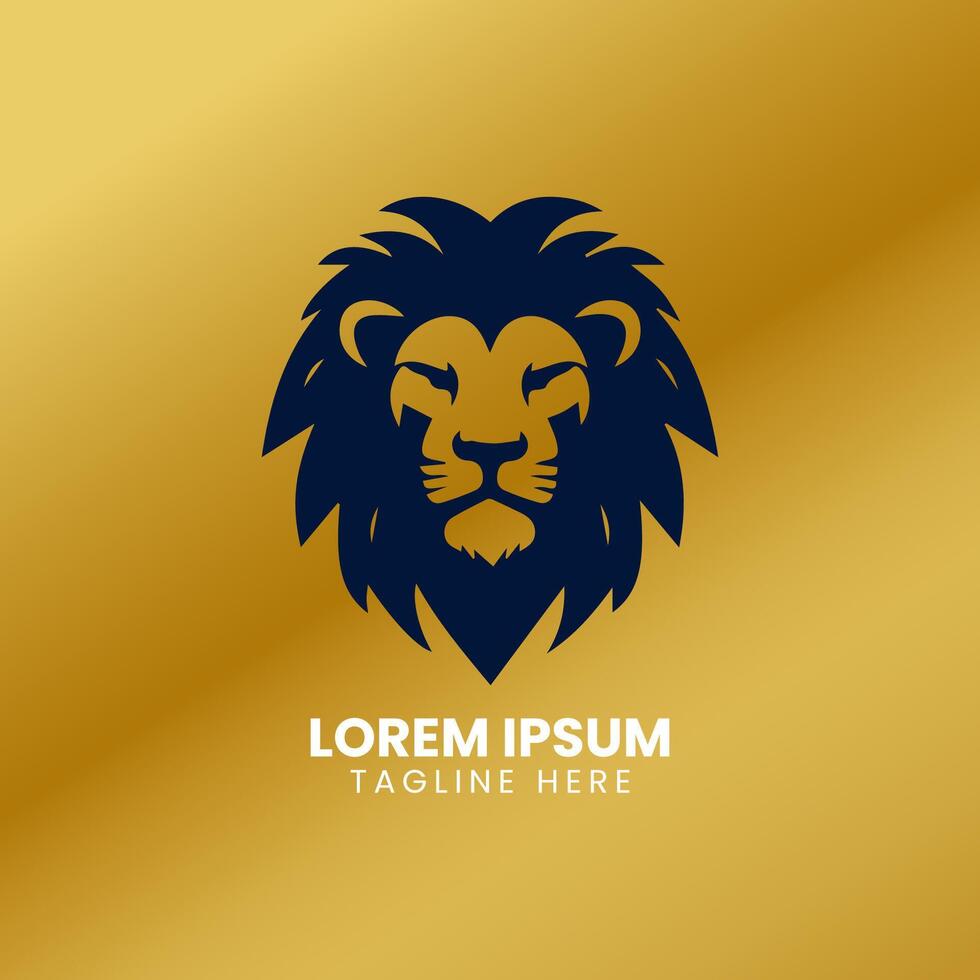 Löwe Gold Logo Design Vektor Vorlage