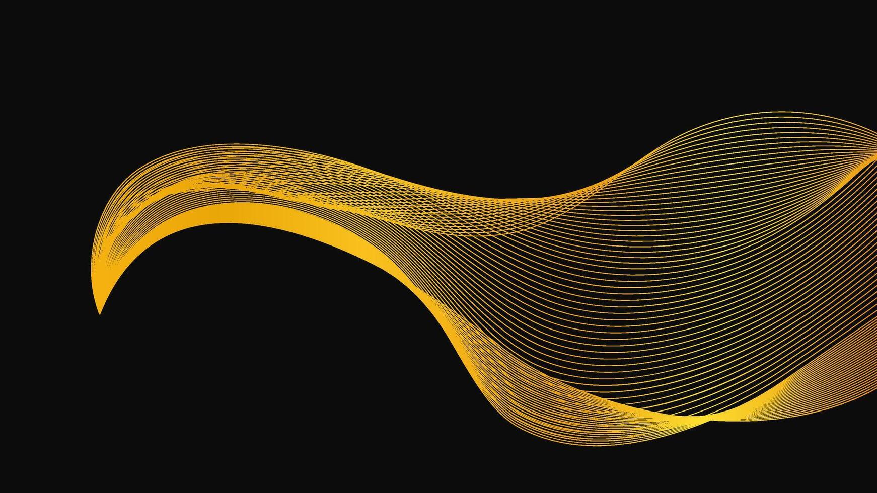 abstrakt bakgrund med lyx gyllene vågor vektor