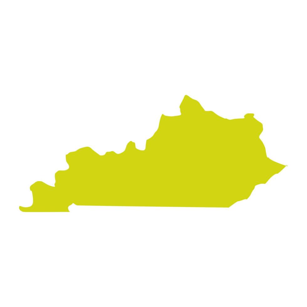 Kentucky-Karte auf weißem Hintergrund vektor