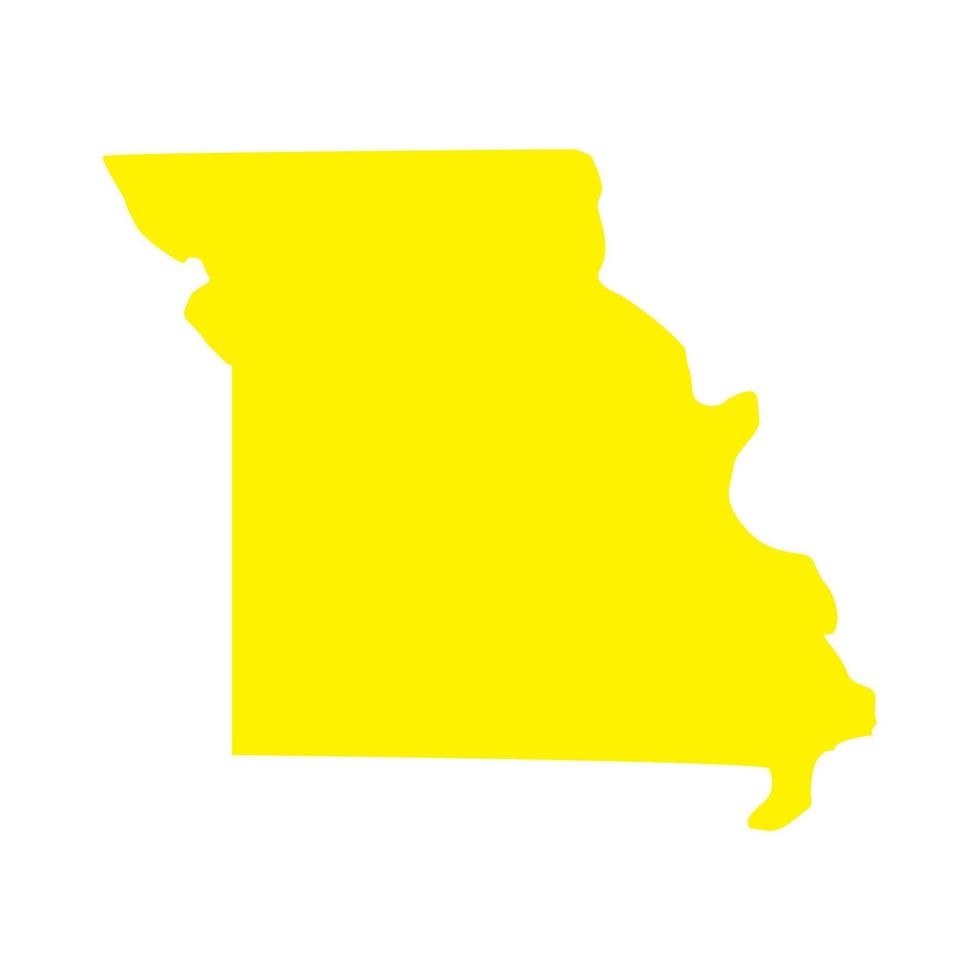 Missouri-Karte auf weißem Hintergrund vektor