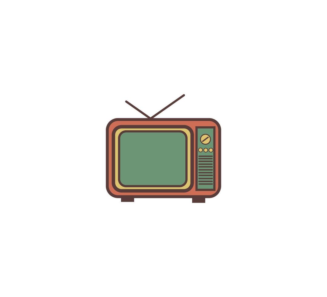 TV retro ikon vektor design