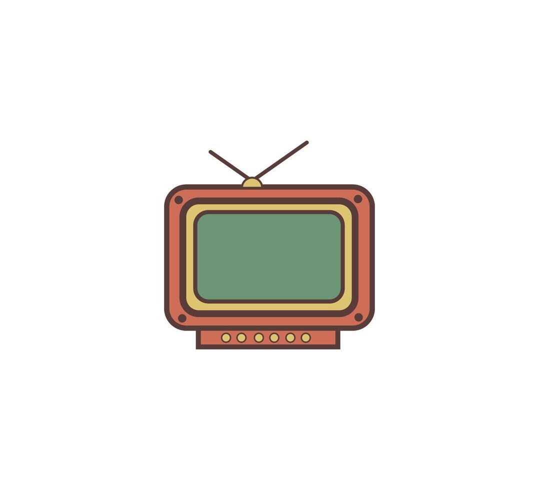 TV retro ikon vektor design