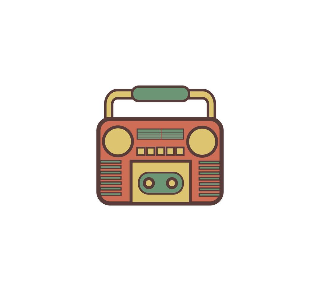 radio retro ikon vektor design