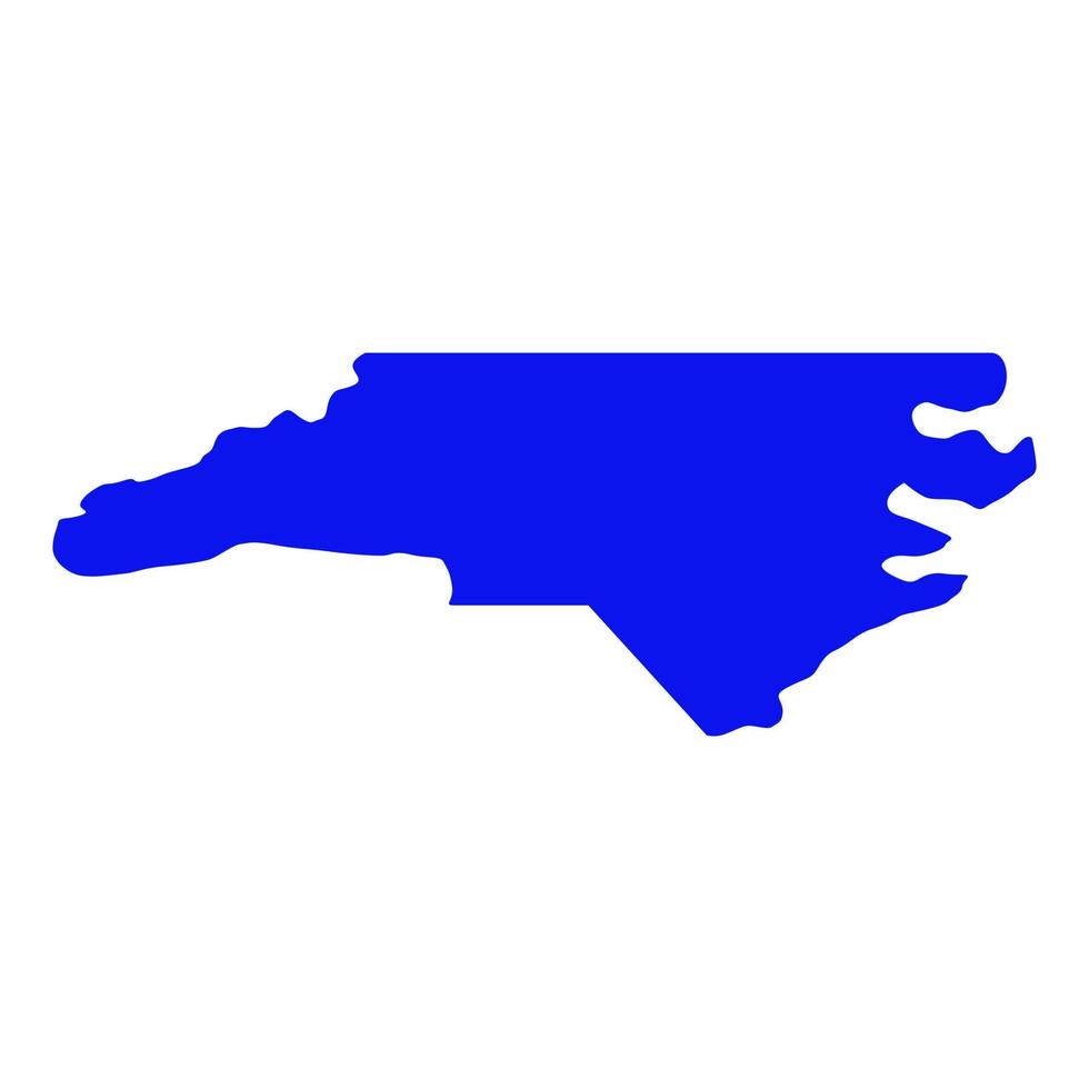 Nord-Carolina-Karte auf weißem Hintergrund vektor