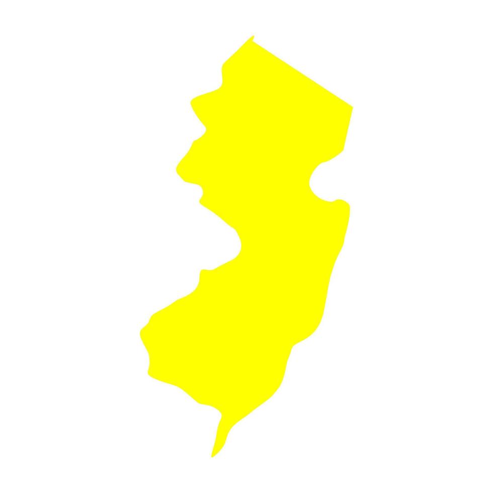 New Jersey Karte auf weißem Hintergrund vektor