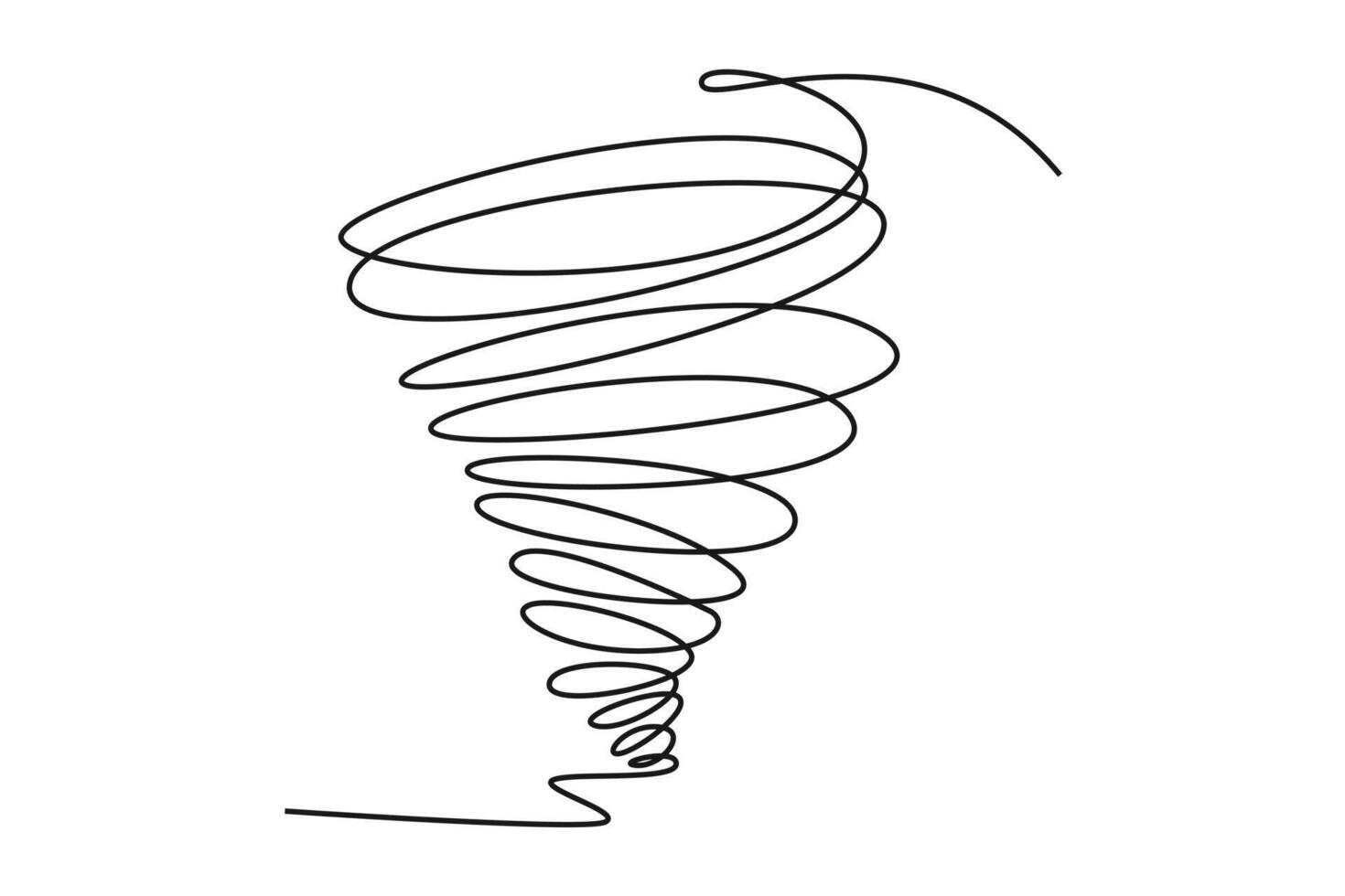 einer kontinuierlich Linie Zeichnung von süß Wetter Phänomene Konzept. Gekritzel Vektor Illustration im einfach linear Stil.