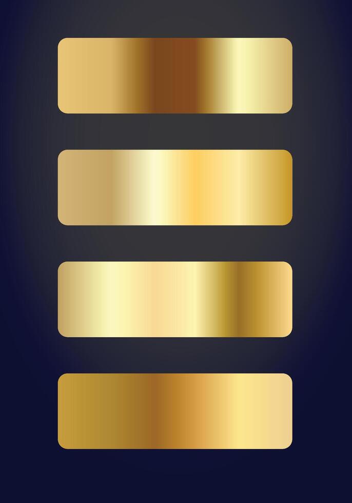 Sammlung von Gold Gradient Palette Hintergrund vektor