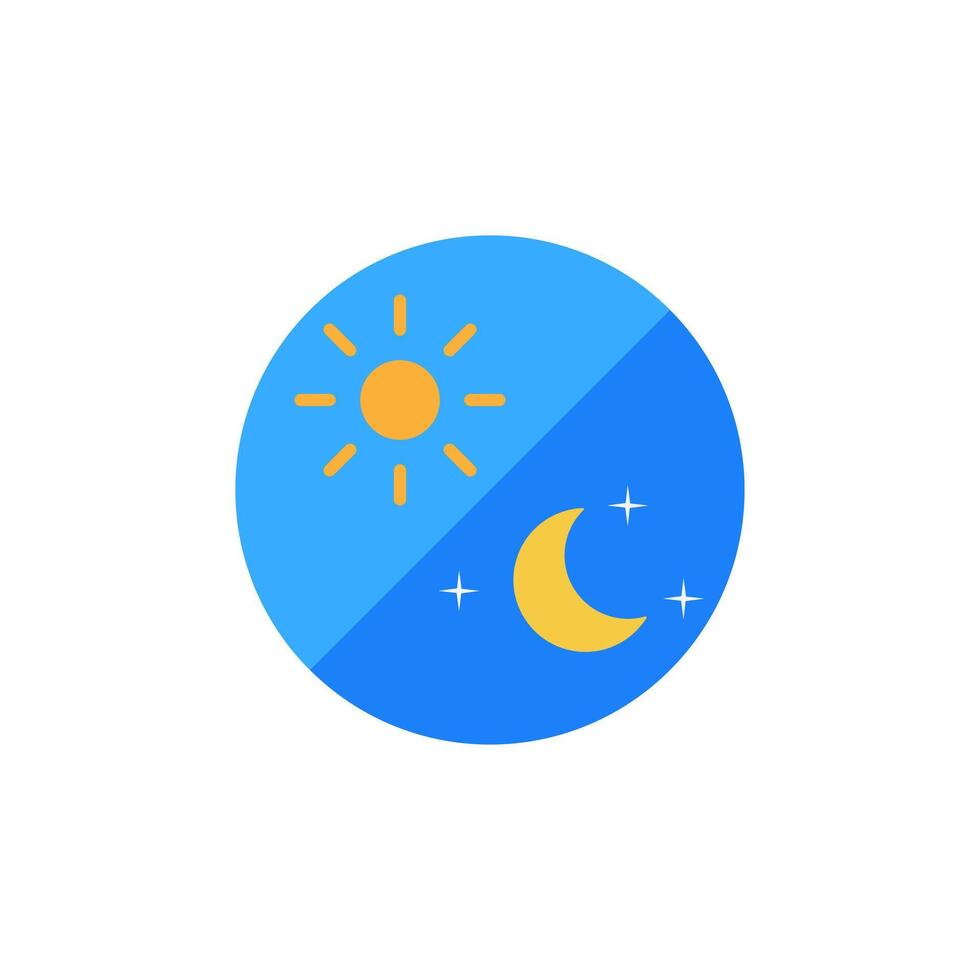 Sonne und Mond im Himmel, Tag und Nacht. Symbol im modisch Stil isoliert auf Weiß Hintergrund. Webseite Piktogramm. Internet Symbol zum Ihre Netz Seite? ˅ Design, Logo, Anwendung, ui. vektor