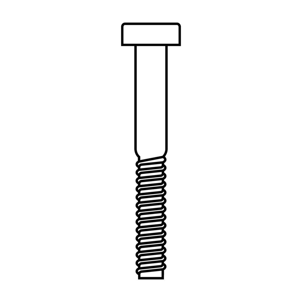 självuttag skruva ikon vektor. skruva illustration tecken. bult symbol eller logotyp. vektor