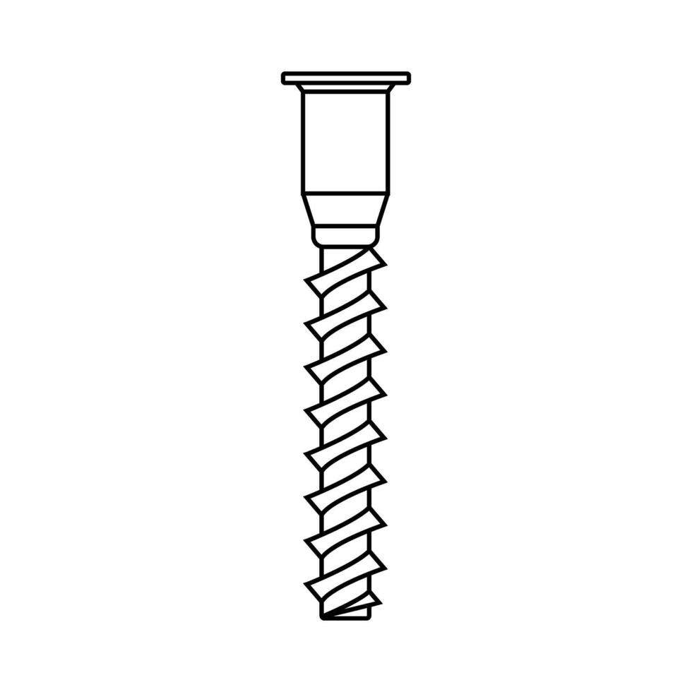 självuttag skruva ikon vektor. skruva illustration tecken. bult symbol eller logotyp. vektor