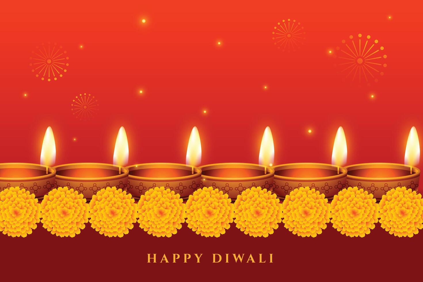 dekorativ traditionell Hindu Festival Hintergrund mit Blumen und Lampe des vektor