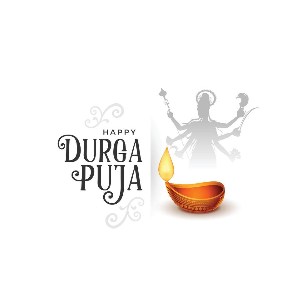 Hindu traditionell Durga pooja Veranstaltung Hintergrund mit Diya Design vektor
