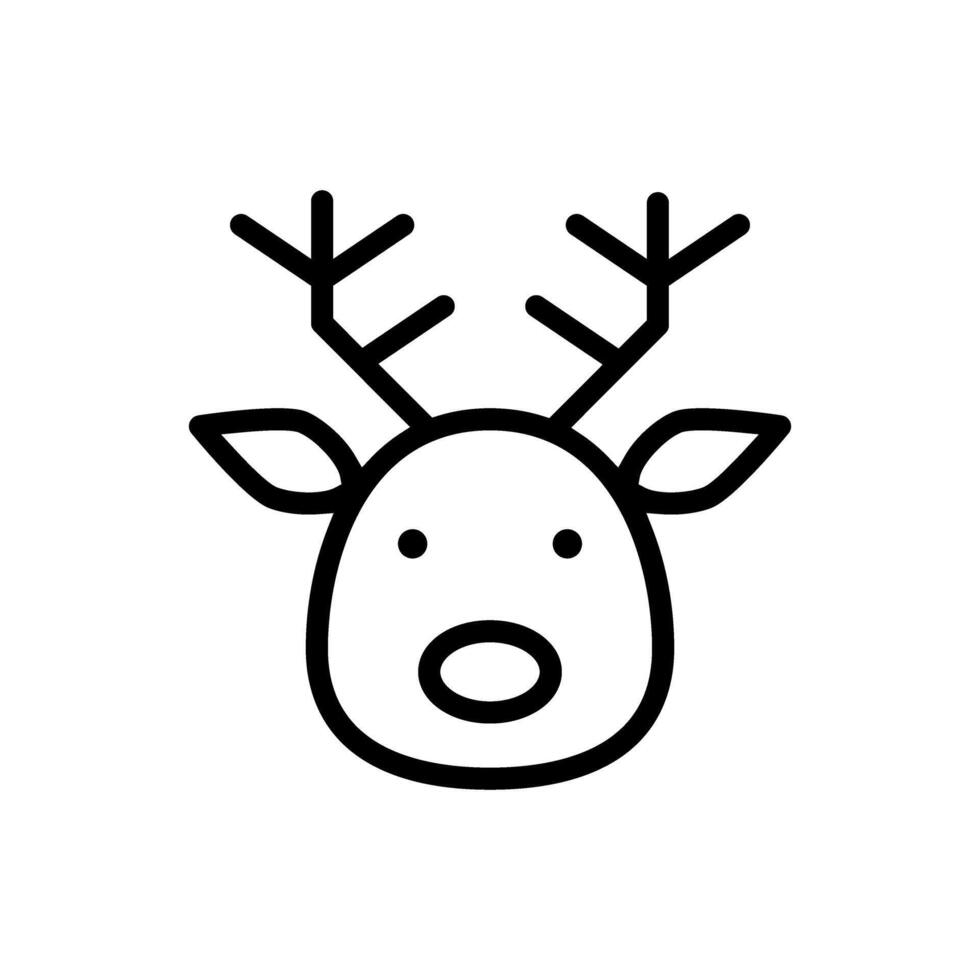 rådjur vektor ikon. älg illustration tecken. horn symbol. jakt logotyp.