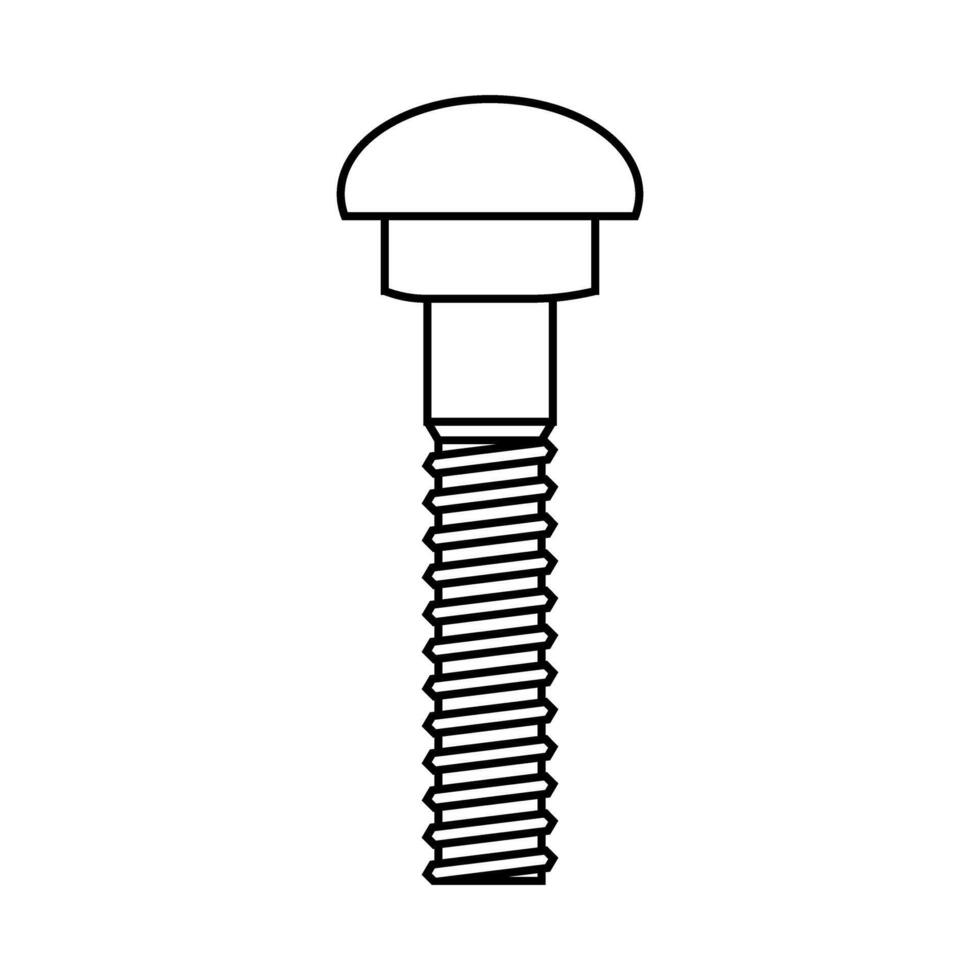 selbstschneidend Schraube Symbol Vektor. Schraube Illustration unterzeichnen. Bolzen Symbol oder Logo. vektor