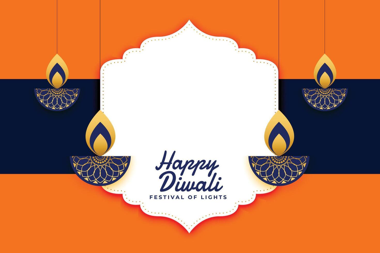 glücklich Diwali Festival Hintergrund mit künstlerisch Diya Design vektor