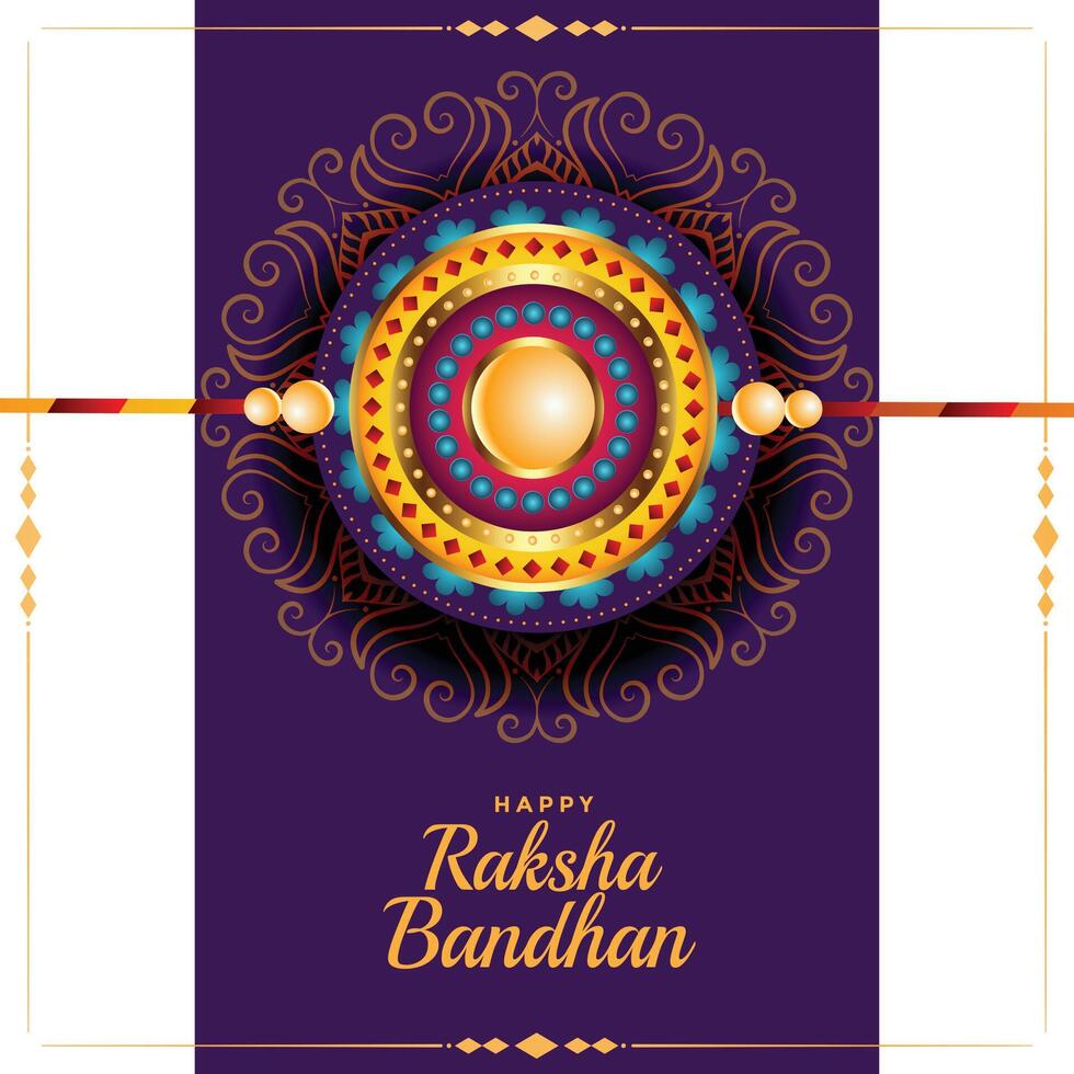 hälsning design för Raksha bandhan traditionell festival vektor