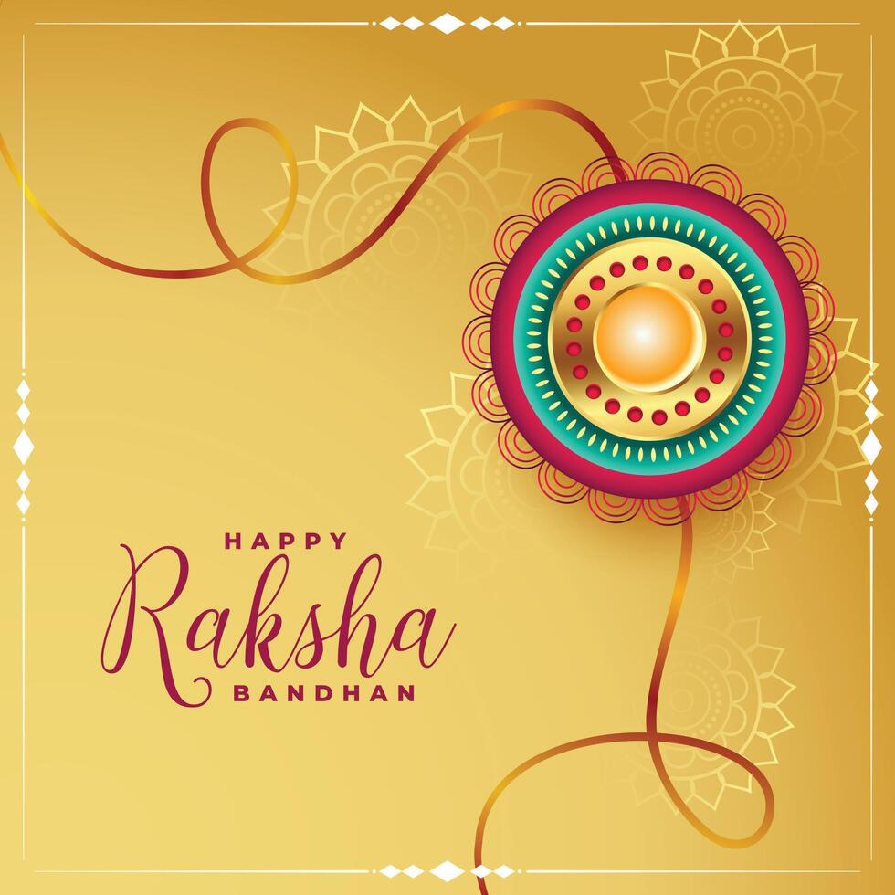 glücklich Raksha Bandhan ethnisch Gruß Hintergrund Design vektor