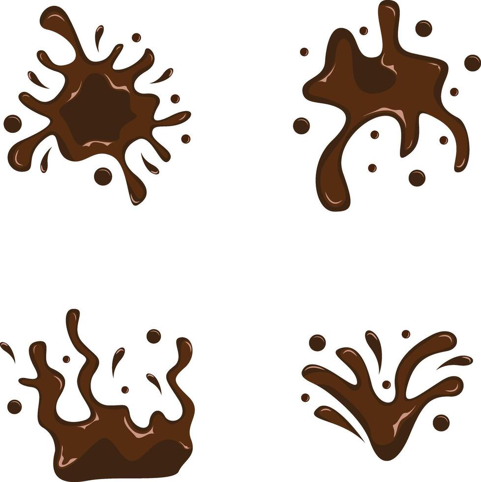 Schokolade Spritzen mit anders Formen und Design. isoliert auf Weiß Hintergrund. Vektor Illustration Satz.