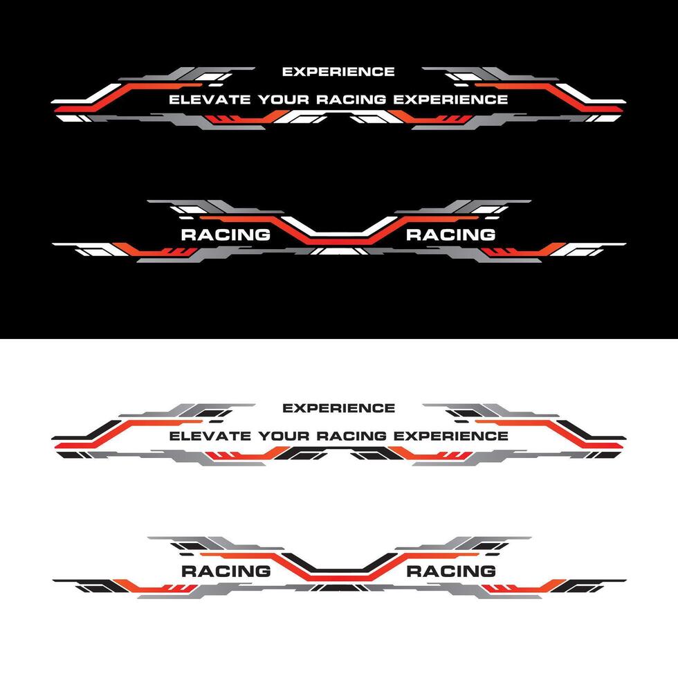 sport tävlings bil klistermärken rand abstrakt form . vinyl dekal mallar isolerat uppsättning vektor