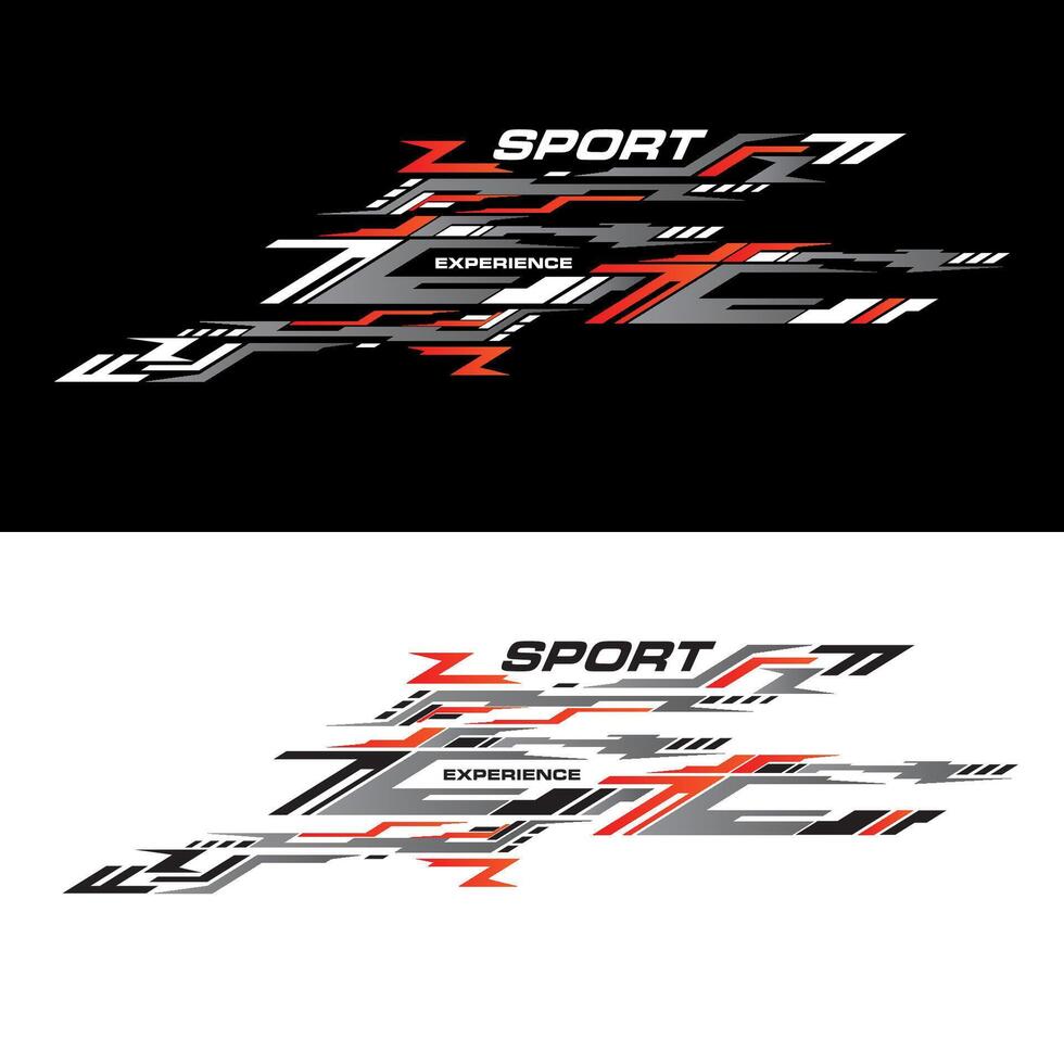 sport tävlings bil klistermärken rand abstrakt form . vinyl dekal mallar isolerat uppsättning vektor