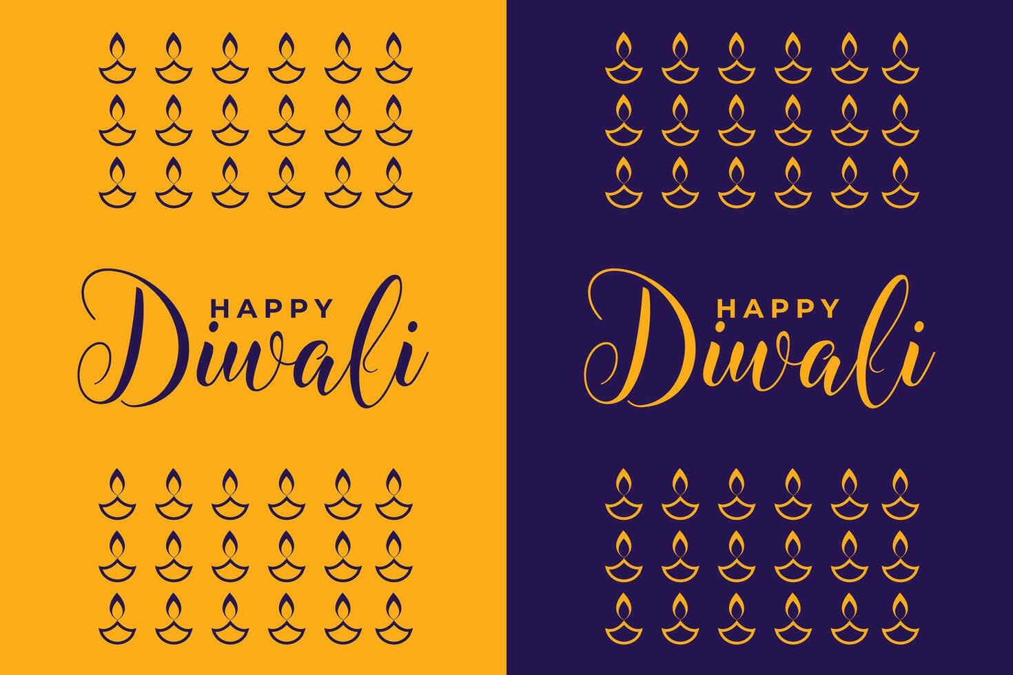 hindu festival diwali baner med diya eller lampa element vektor