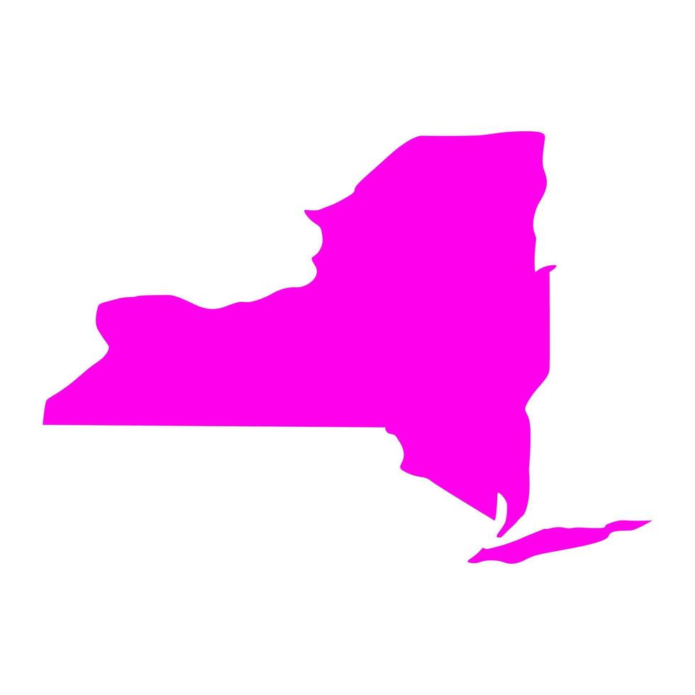 new york karta på vit bakgrund vektor