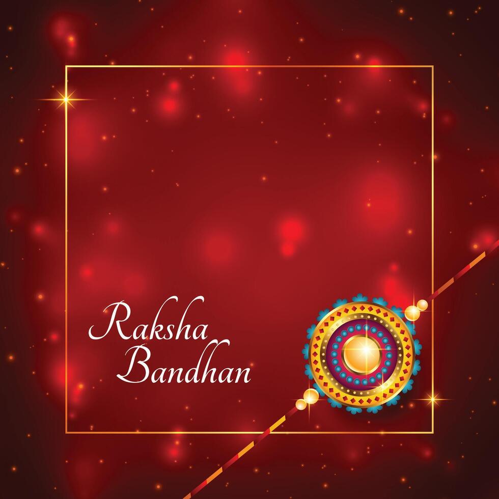 glänzend Raksha Bandhan indisch Festival Karte Design vektor