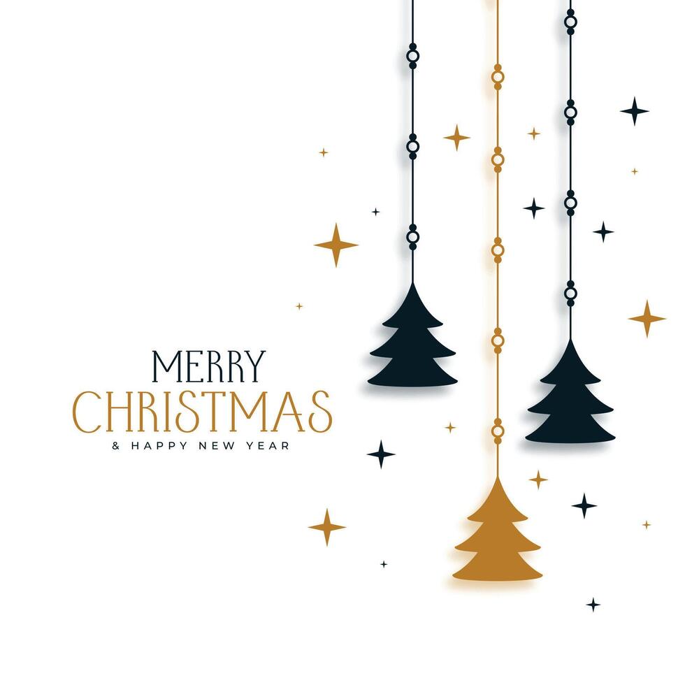 dekorativ jul bakgrund med träd och stjärnor vektor