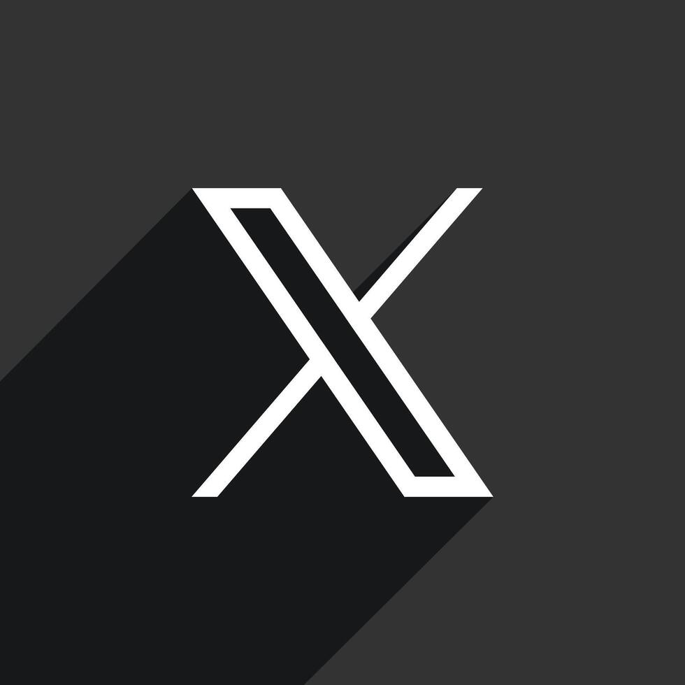 Neu Twitter x Logo mit fallen Schatten vektor