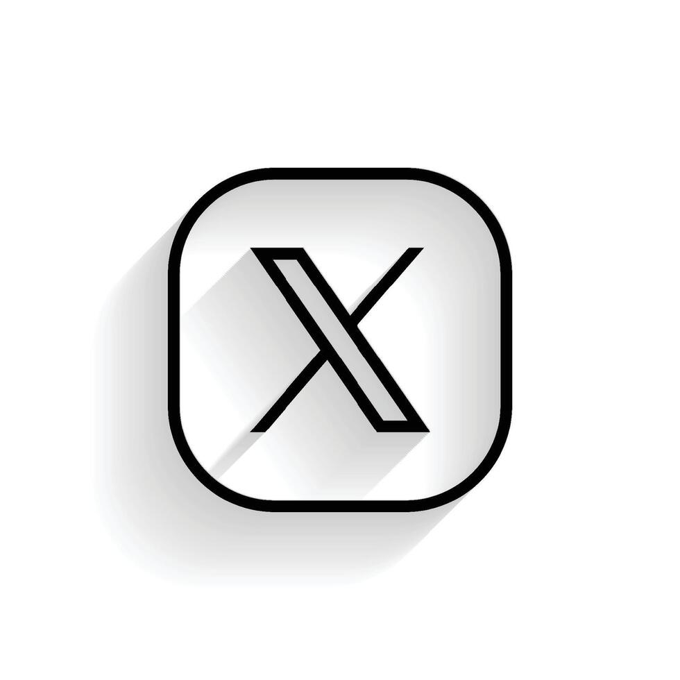 enkel ny Twitter logotyp x på vit bakgrund vektor