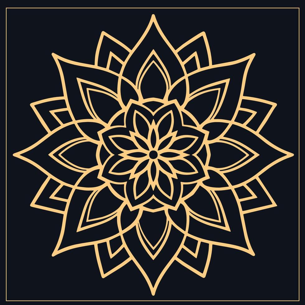 mandala. etnisk dekorativ element. hand dragen bakgrund. islam, arabiska, indian, ottoman motiv. vektor