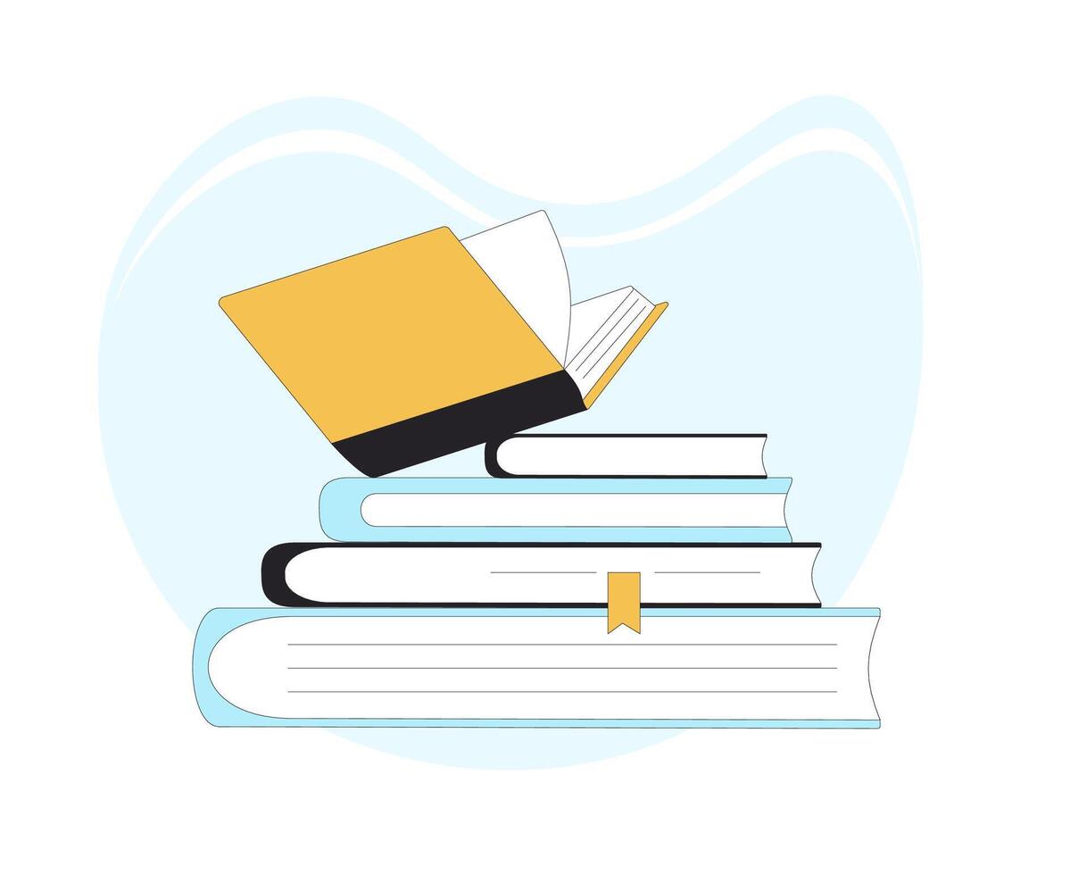 böcker. kunskap, utbildning, inlärning symbol. studie, forskning. vektor illustration.