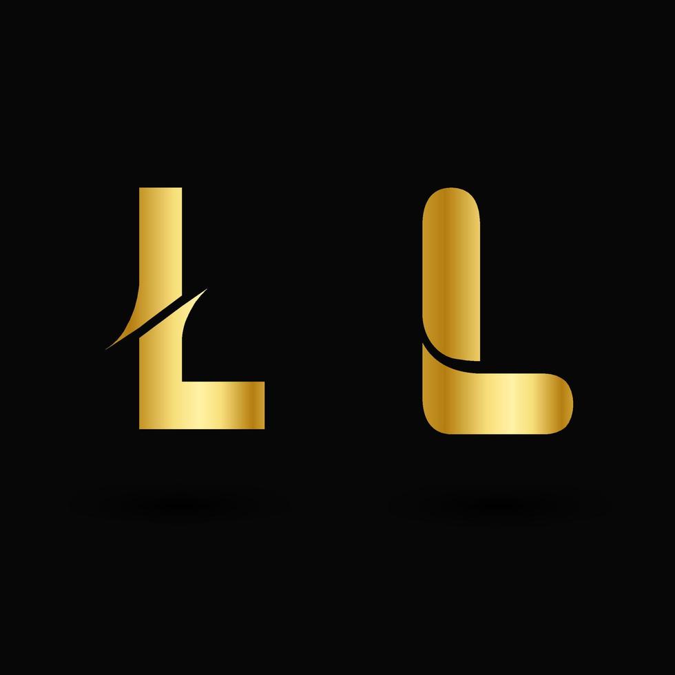 Vektor-Luxus-Buchstabe-l-Typografie vektor